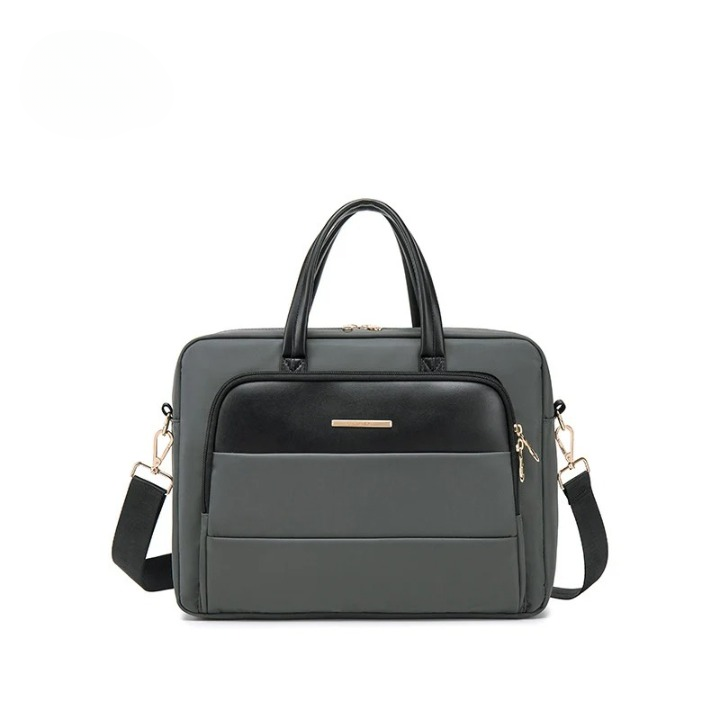 Cartable Gris Pour Ordinateur Pour Femme 35x9x27cm